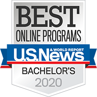 Best onine programs badge for bachelor's 2020