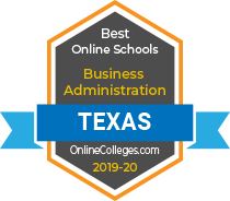 badge for Best Online schools for business administration by online colleges dot com
