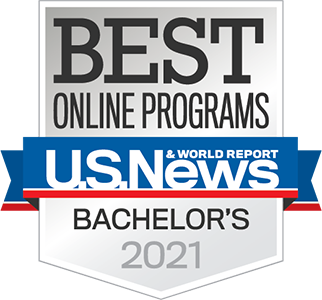 Best onine programs badge for bachelor's 2021