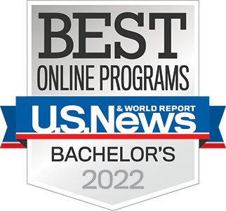 Best onine programs badge for bachelor's 2022