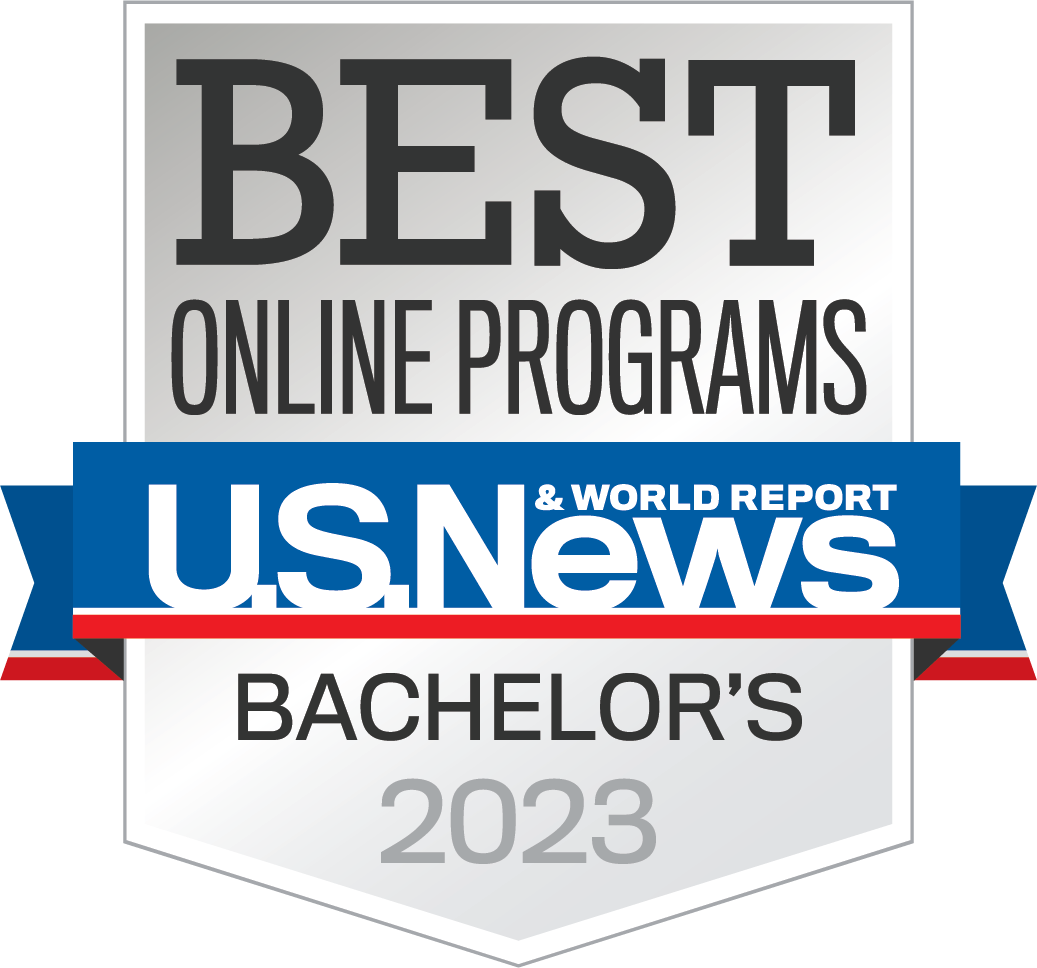 Best onine programs badge for bachelor's 2023