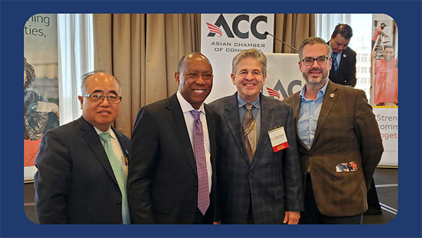 Dean Gengler, Jacob Lipp, Mayor Turner and Kenneth Li  at ACC Luncheon