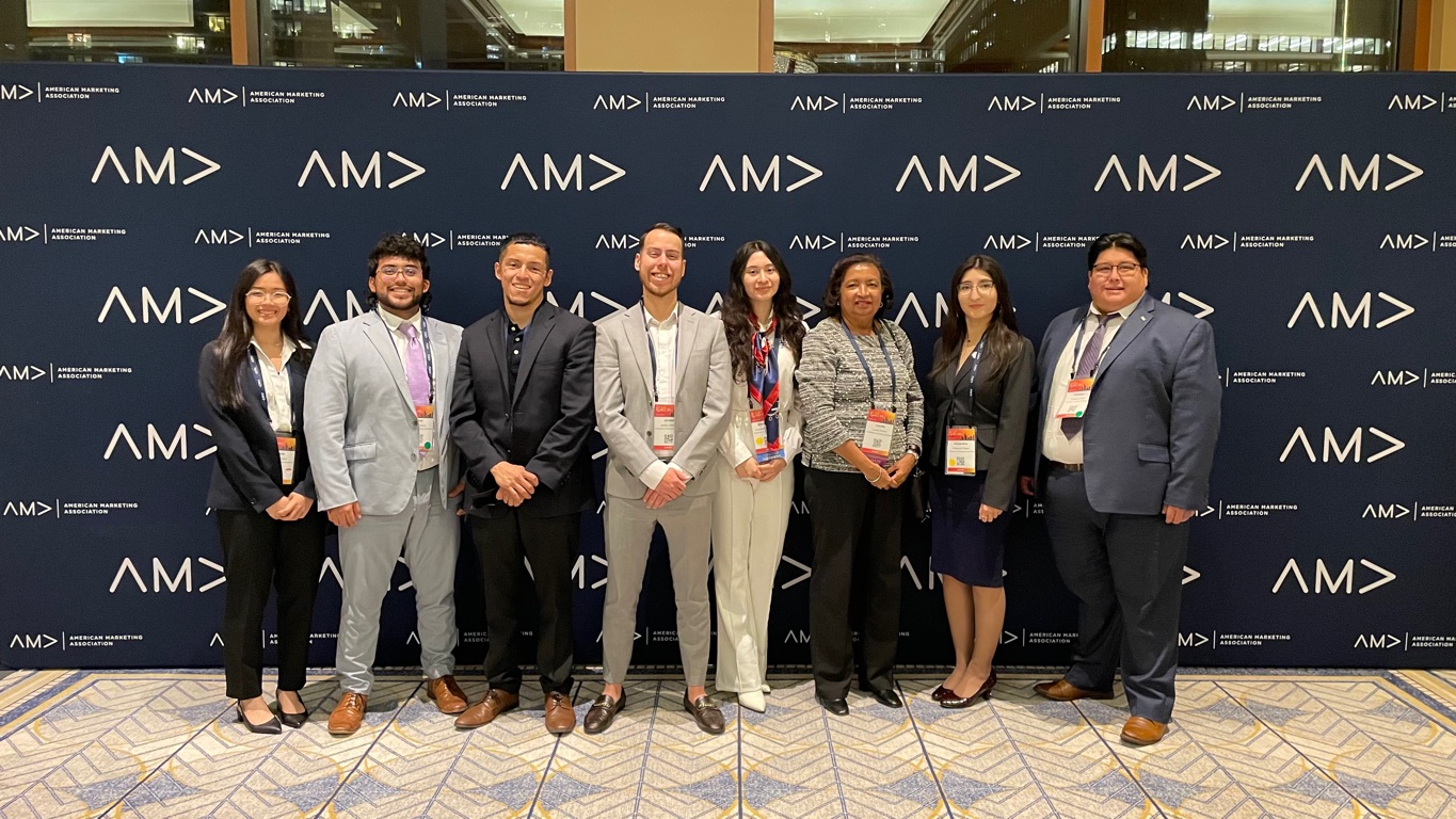 UHD students representing AMA Chapter