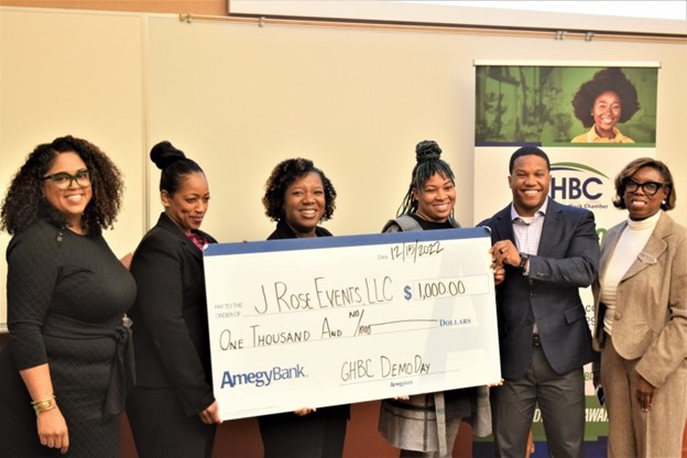 J Rose Events LLC awarded check