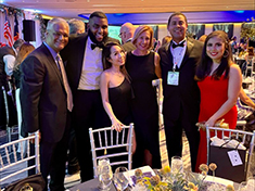 Left to Right: Carlos Gooden, Liz Tran, Candace TenBrink (faculty management), Dietrich von Bidenfeld, UHD Alum Maria Camila Car