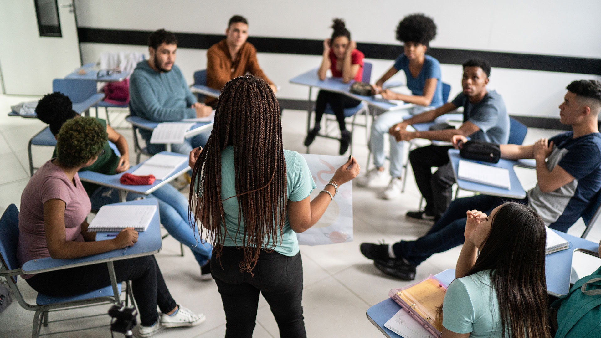 Students in a classroom