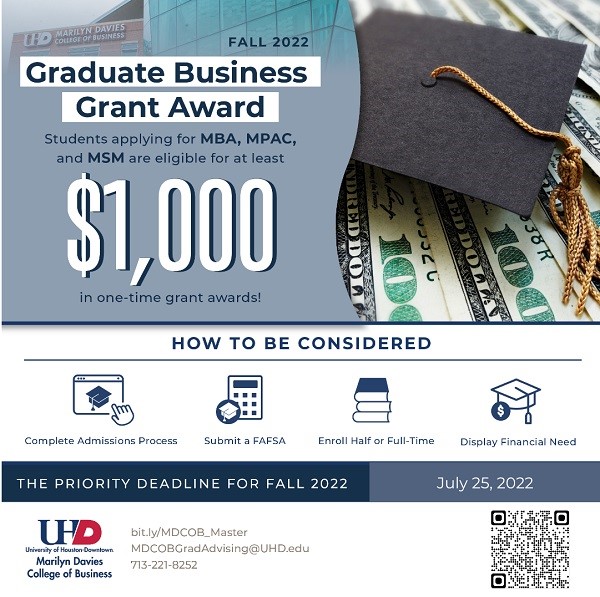 Graduate Business Grant Award for Fall 2022 New applicants