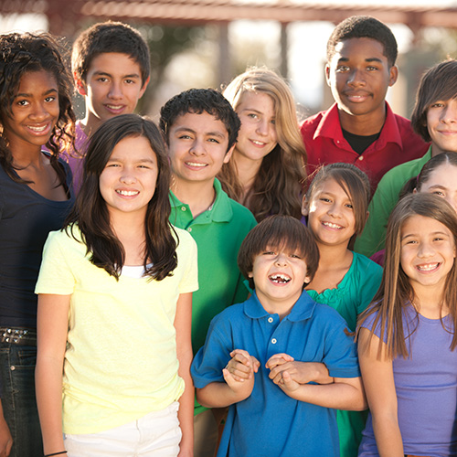 group of young students