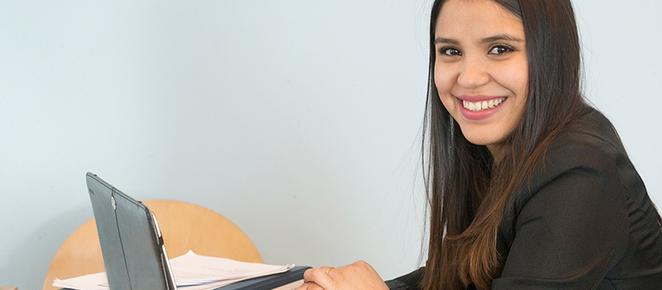 girl at desk