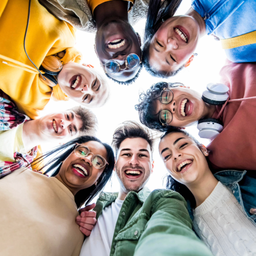 group of young students