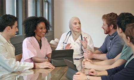 People sitting at table