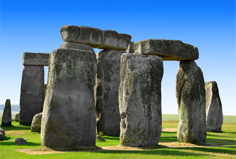 Photograph of part of the structure of Stonehenge in England