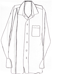 hand drawn long sleeve button down shirt
