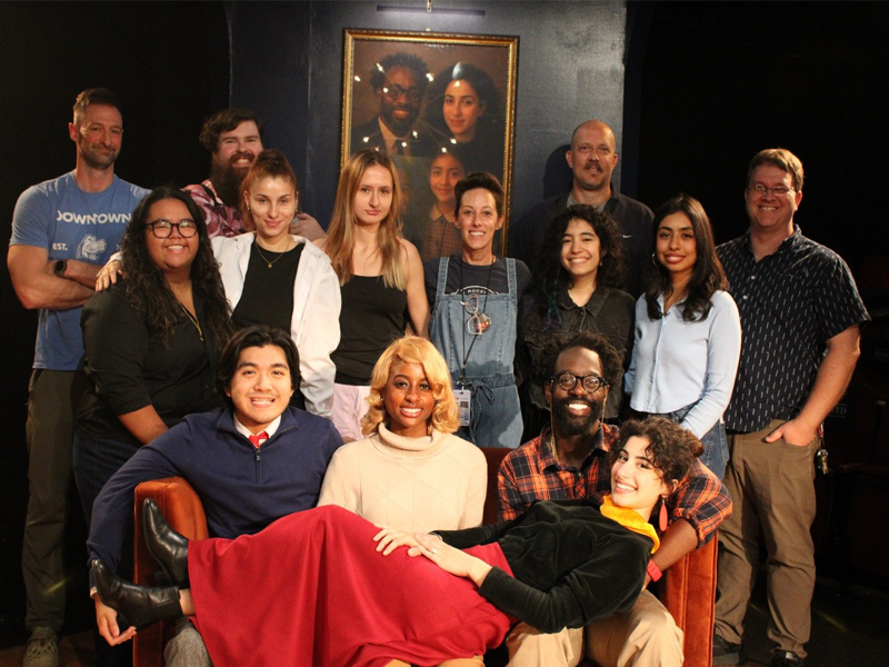 God of Carnage full cast and crew on stage