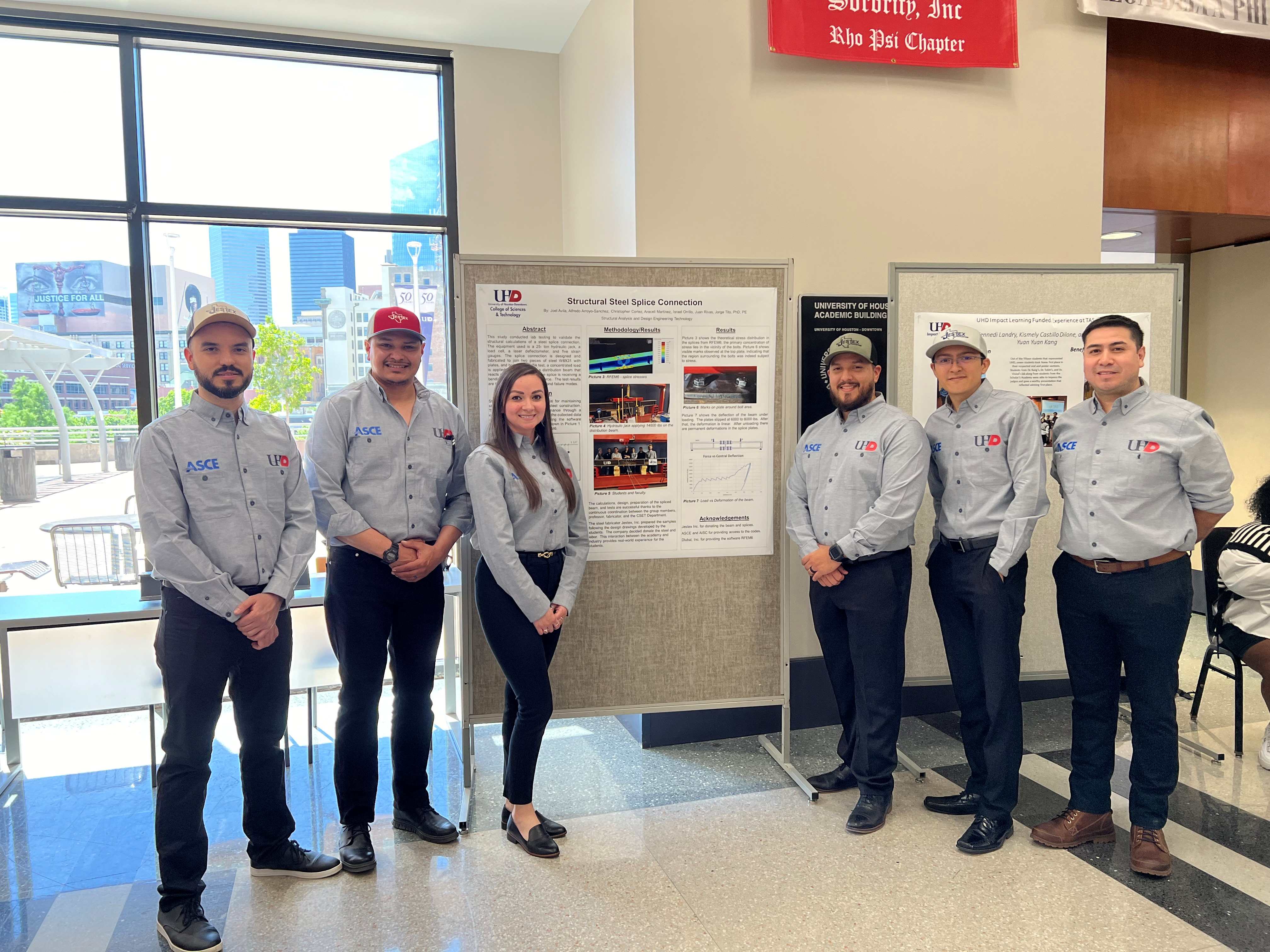 Students standing in front of their poster