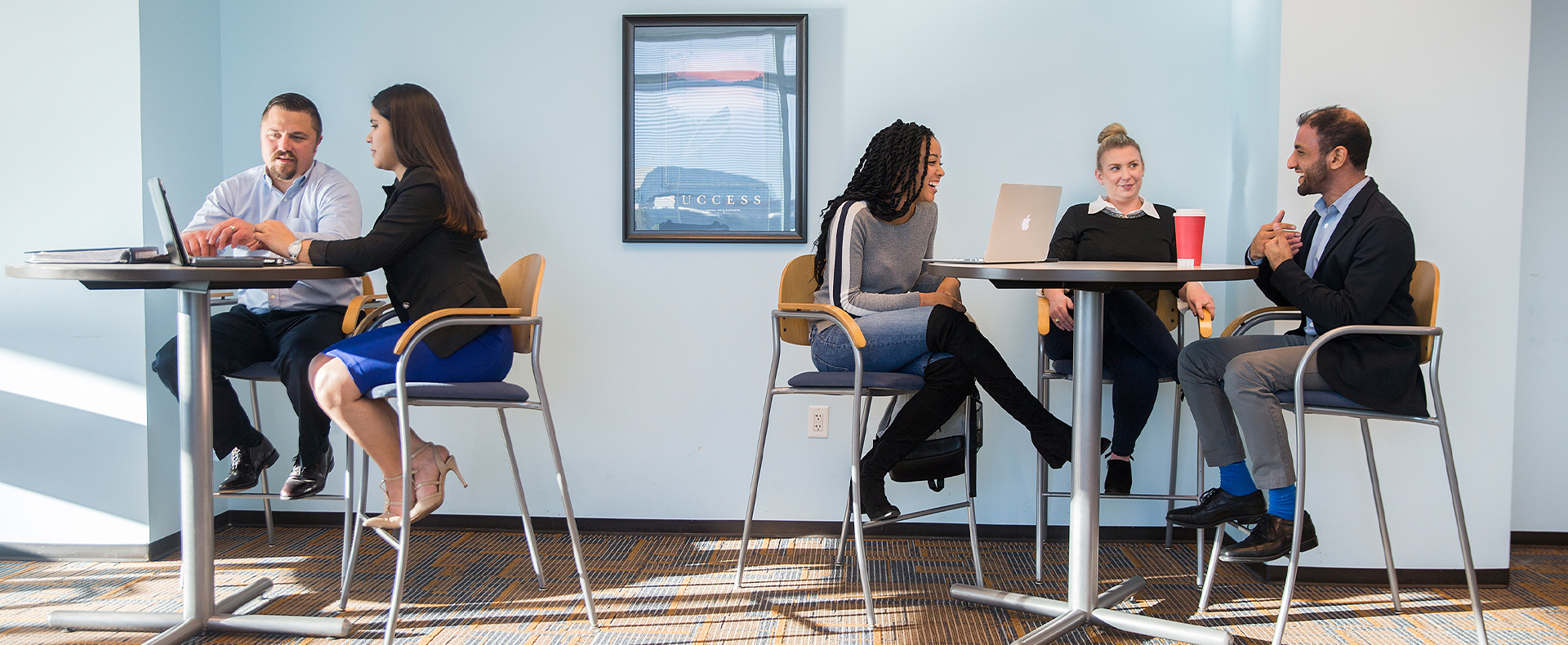 image of students having a discussion