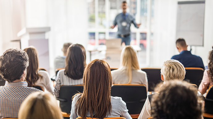 People in a presentation