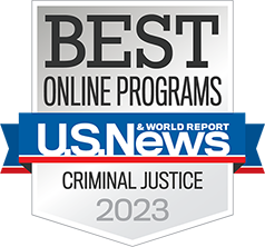 Criminal Justice Best Online Program 2023 Award by US News