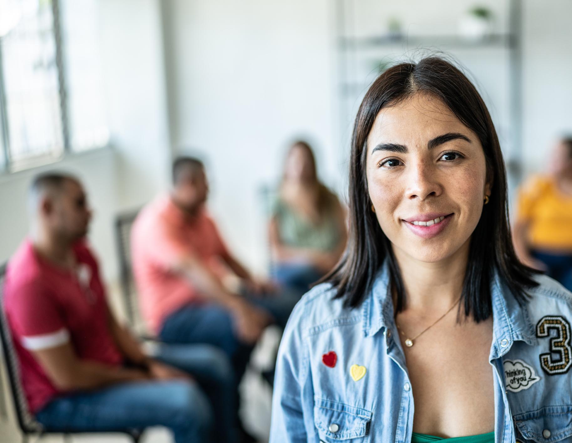 Social Worker in a group session