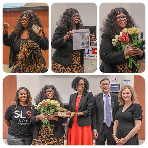 Dr. Dana Smith, and ursela whetstone Alumna in Social Work. 