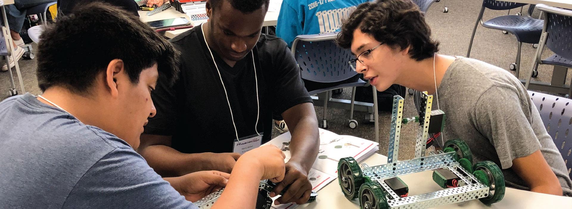 Students Building a Robot