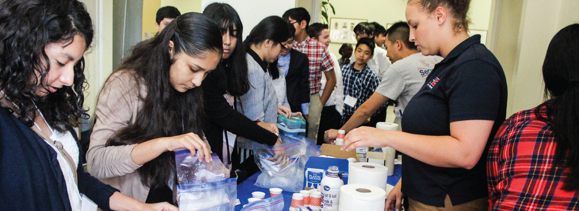 Students working together on a project