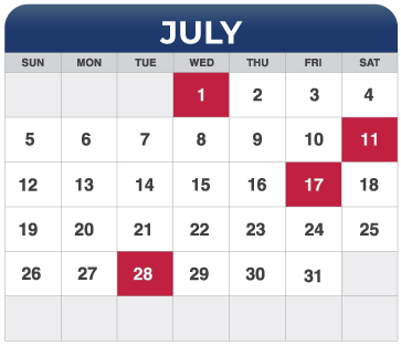 July Calendar
