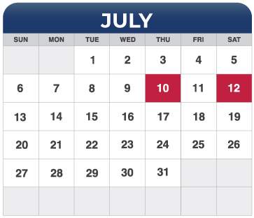 July Calendar July Calendar