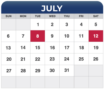 July Calendar July Calendar