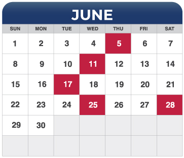 June Calendar June Calendar