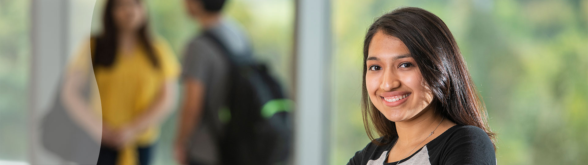 Smiling female student