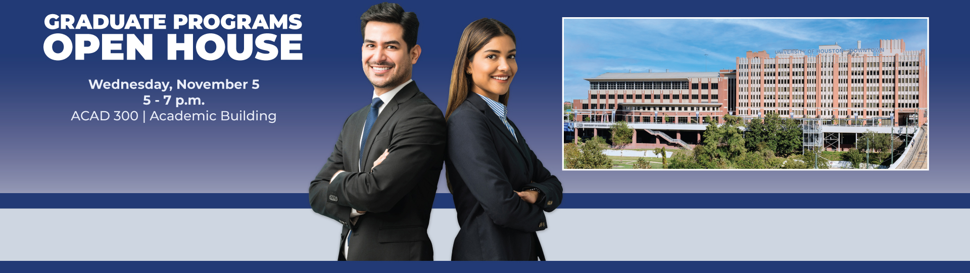 Graduate Programs Open House, Wed Nov 5, 5-7pm, ACAD 300 Academic Building