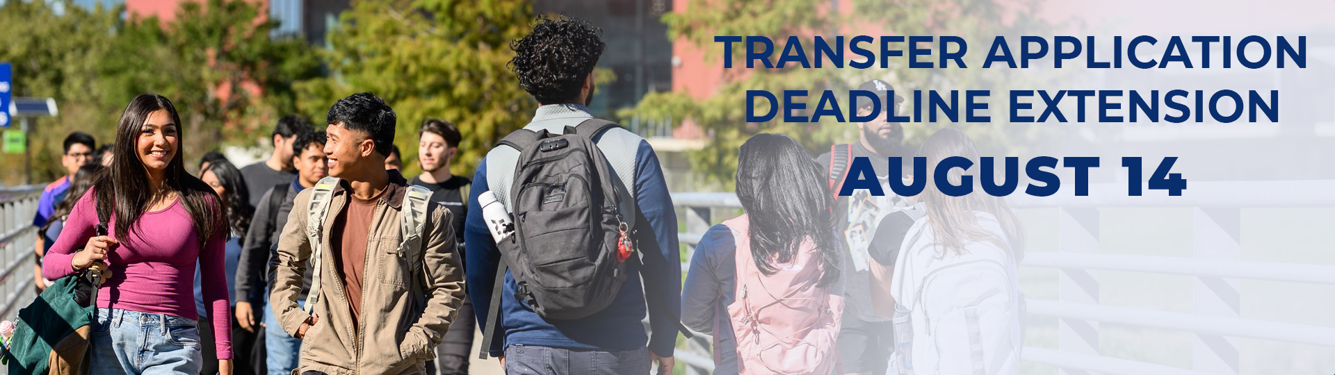 Transfer Application Deadline Extented to August 14