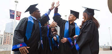 graduating students on south deck