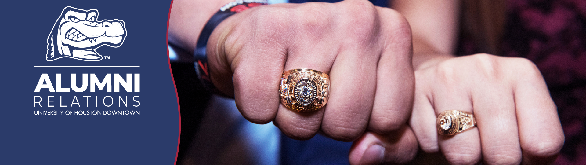 2 hands showing off rings