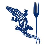 Gator with fork coming from tail