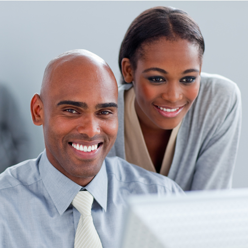 young professionals smiling young professionals smiling