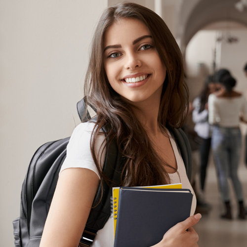 Smiling female college student Smiling female college student