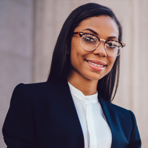 young professional smiling