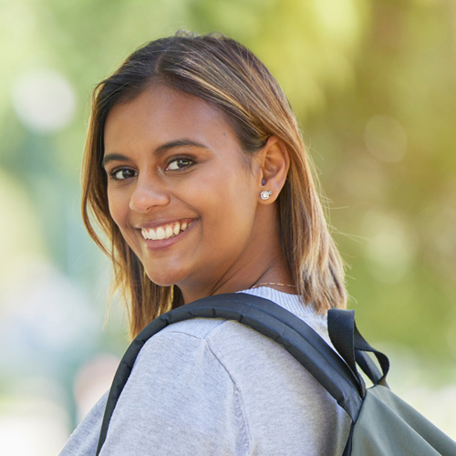 smiling college student