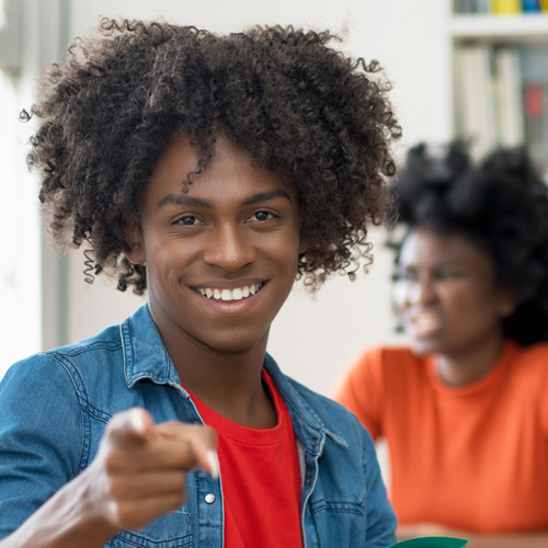 smiiling college student smiling college student