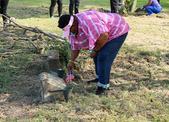 Day of Service Signin grass