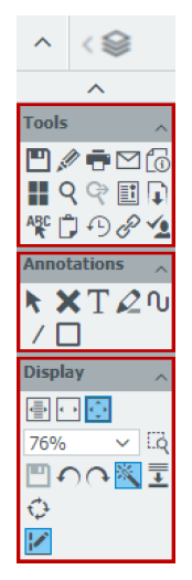a screenshot of the toolbars available