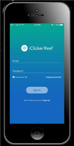 a screenshot of the iClicker app on a phone