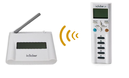 a screenshot of an iClicker remote talking to an iClicker receiver