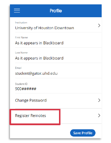 a screenshot of the Register Remotes button highlited by a red box