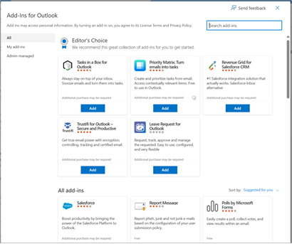 Add-ins for Outlook 