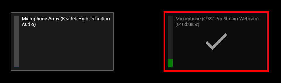 Micorphone working with audio bar