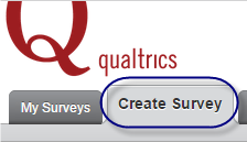 a screenshot of the Create Survey button