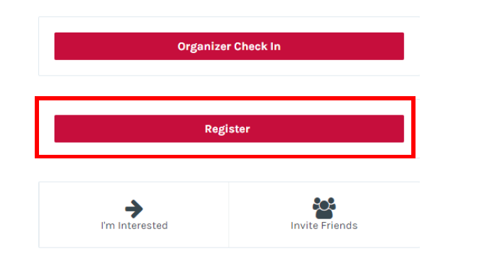 the register button inside of Localist